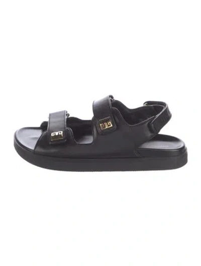 Pre-owned Givenchy Leather Sandals In Black/blue
