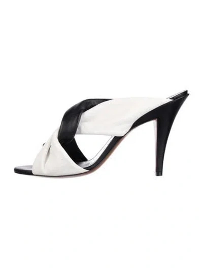 Pre-owned Givenchy Leather Sandals In Black/white