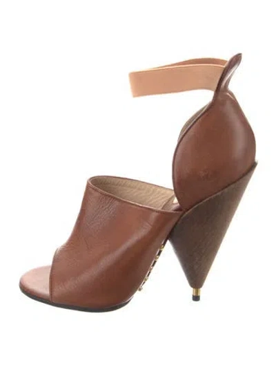 Pre-owned Givenchy Leather Sandals In Brown