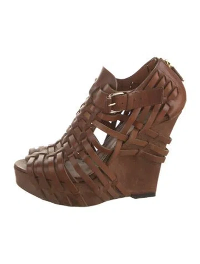 Pre-owned Givenchy Leather Sandals In Brown