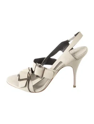 Pre-owned Givenchy Leather Sandals In Neutrals