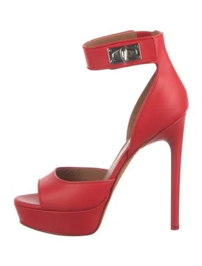 Pre-owned Givenchy Leather Sandals In Red