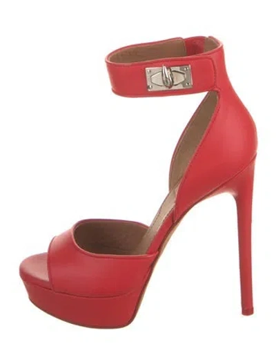 Pre-owned Givenchy Leather Sandals In Red