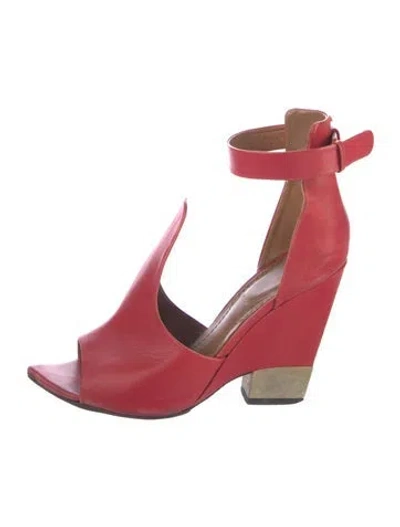 Pre-owned Givenchy Leather Sandals In Red