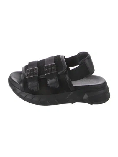 Pre-owned Givenchy Leather Sandals W/ Tags In Black