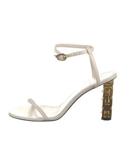 Pre-owned Givenchy Leather Sandals In White