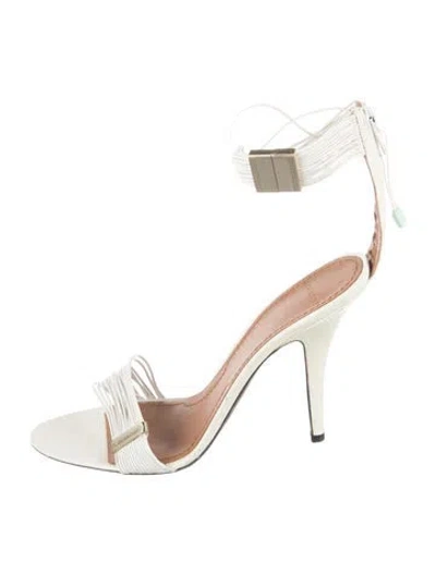 Pre-owned Givenchy Leather Sandals In White