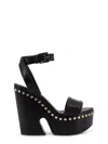Givenchy Leather Sandals With Studs In Black