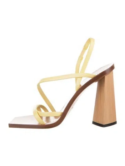 Pre-owned Givenchy Leather Sandals In Yellow