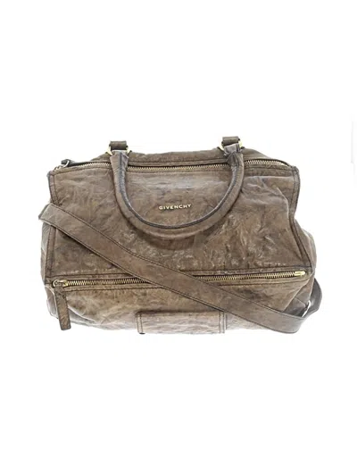 Pre-owned Givenchy Leather Satchel In Gray