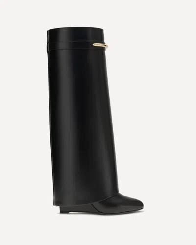Givenchy Leather Shark Boots In Black