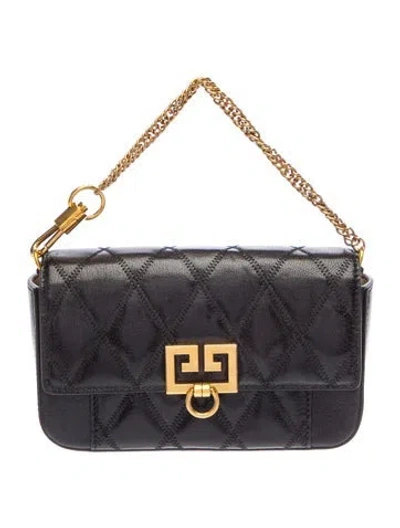 Pre-owned Givenchy Leather Shoulder Bag In Black