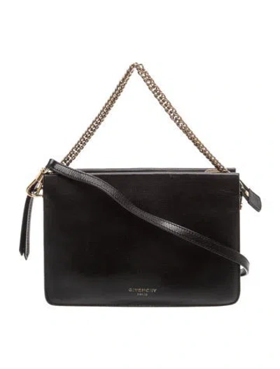 Pre-owned Givenchy Leather Shoulder Bag In Black