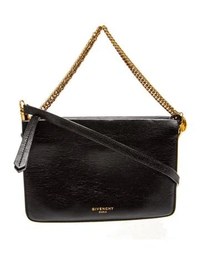Pre-owned Givenchy Leather Shoulder Bag In Black