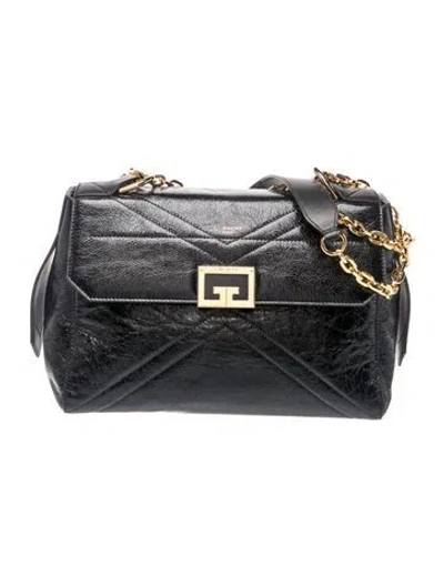 Pre-owned Givenchy Leather Shoulder Bag In Black