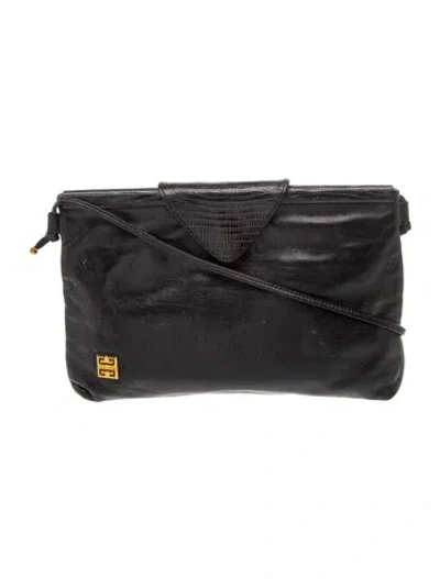 Pre-owned Givenchy Leather Shoulder Bag In Black