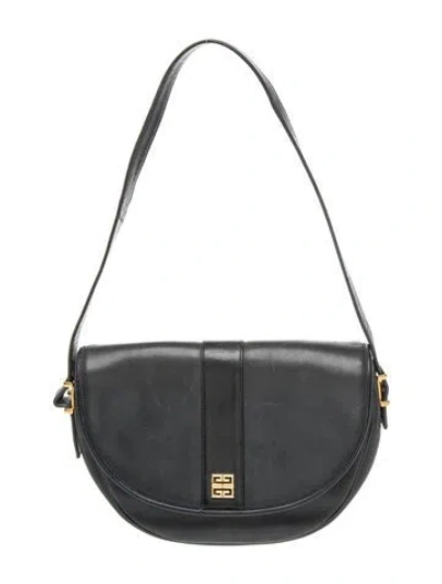 Pre-owned Givenchy Leather Shoulder Bag In Black