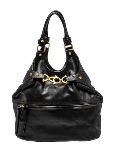 Pre-owned Givenchy Leather Shoulder Bag In Black