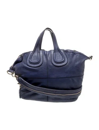 Pre-owned Givenchy Leather Shoulder Bag In Blue