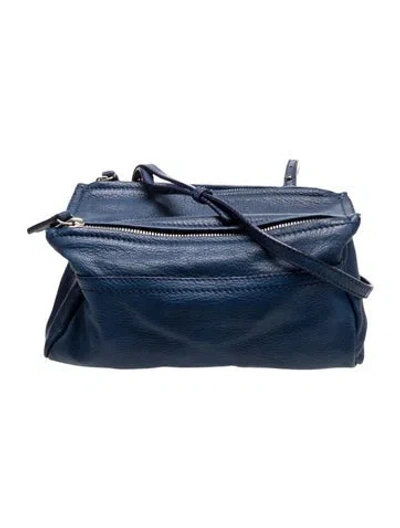 Pre-owned Givenchy Leather Shoulder Bag In Blue