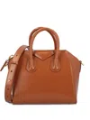 Givenchy Caramel Leather Antigona Top Handle Bag In Brown