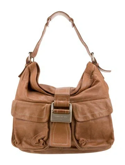 Pre-owned Givenchy Leather Shoulder Bag In Brown