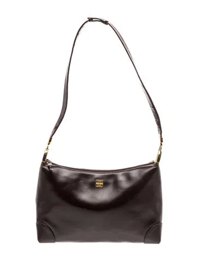 Pre-owned Givenchy Leather Shoulder Bag In Brown