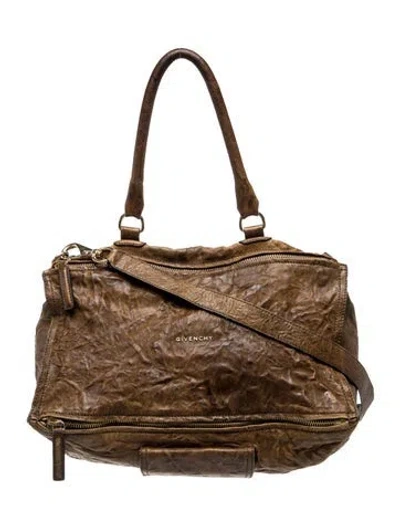 Pre-owned Givenchy Leather Shoulder Bag In Brown