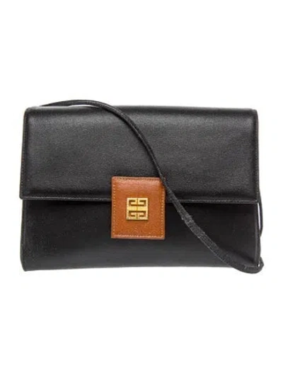 Pre-owned Givenchy Leather Shoulder Bag In Gray