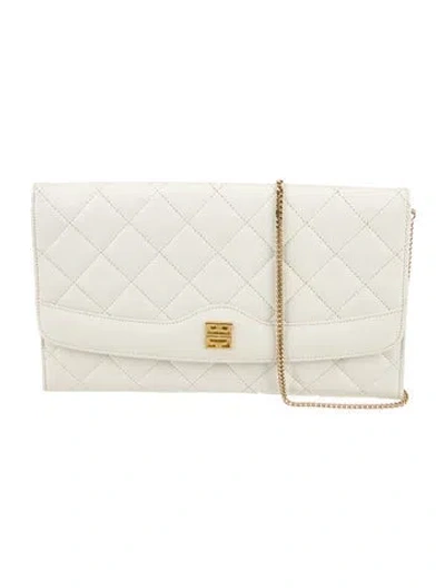 Pre-owned Givenchy Leather Shoulder Bag In Neutral