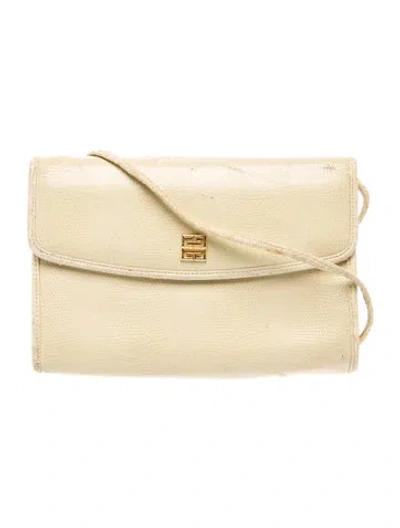 Pre-owned Givenchy Leather Shoulder Bag In Neutral