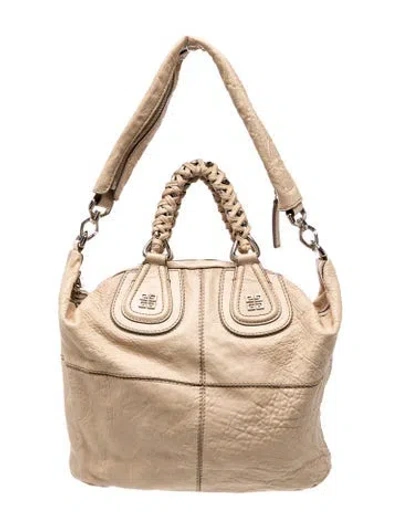 Pre-owned Givenchy Leather Shoulder Bag In Neutral