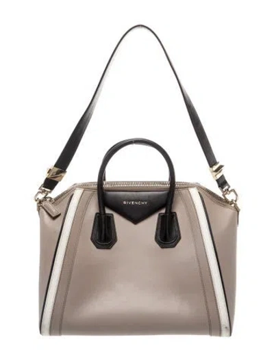 Pre-owned Givenchy Leather Shoulder Bag In Neutral