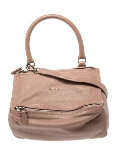 Pre-owned Givenchy Leather Shoulder Bag In Neutral