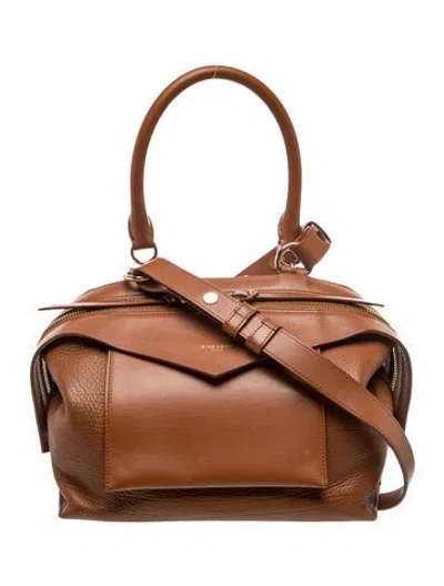 Pre-owned Givenchy Leather Shoulder Bag In Neutral