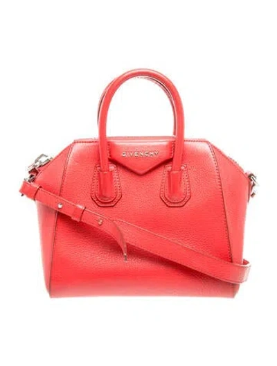 Pre-owned Givenchy Leather Shoulder Bag In Red