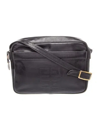 Pre-owned Givenchy Leather Shoulder Bag Vintage In Black