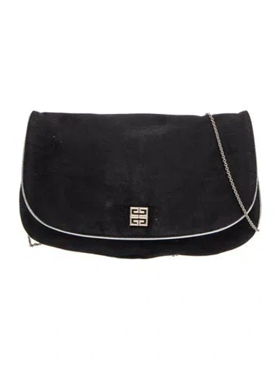 Pre-owned Givenchy Leather Shoulder Bag Vintage In Black
