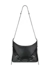Givenchy Leather Shoulder Bag With Frontal Logo Print In Black