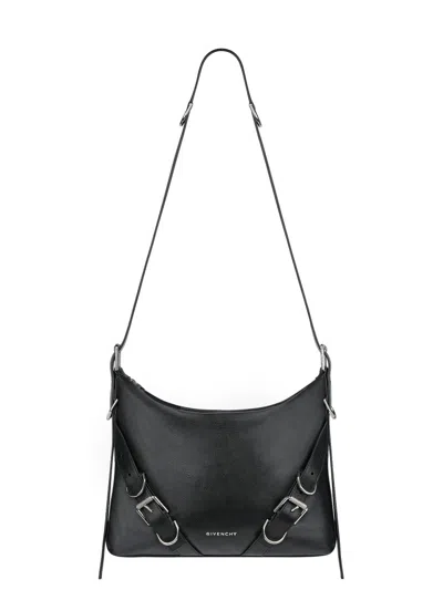 Givenchy Leather Shoulder Bag With Frontal Logo Print In Multicolor