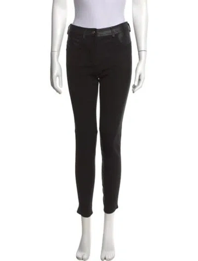 Pre-owned Givenchy Leather Skinny Leg Pants In Black
