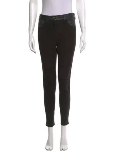Pre-owned Givenchy Leather Skinny Leg Pants In Blue