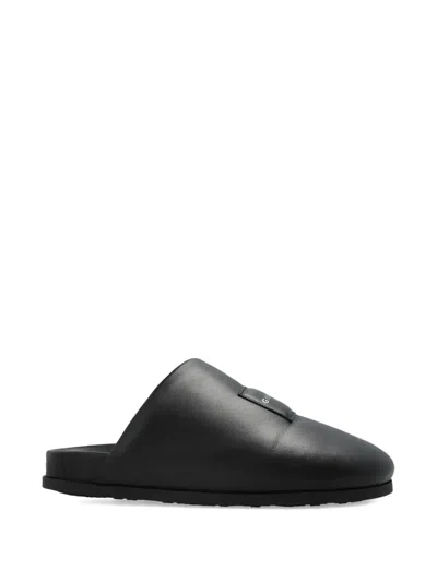 Givenchy Leather Slides In Black