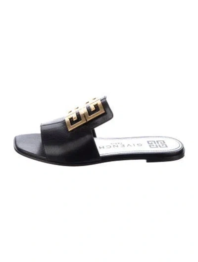 Pre-owned Givenchy Leather Slides In Black