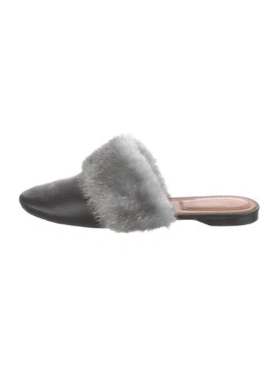 Pre-owned Givenchy Leather Slides In Black