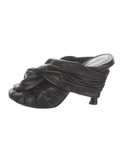 Pre-owned Givenchy Leather Slides In Black