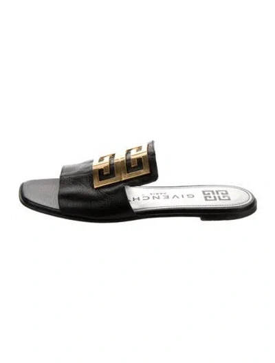 Pre-owned Givenchy Leather Slides In Black