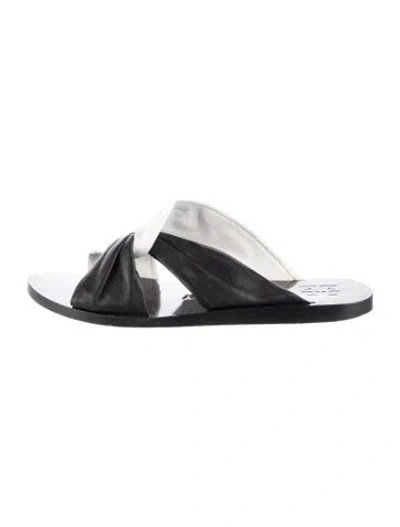 Pre-owned Givenchy Leather Slides In Black
