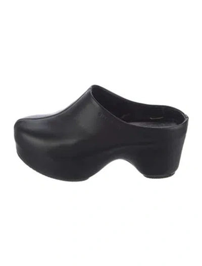 Pre-owned Givenchy Leather Slides In Black
