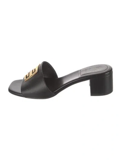 Pre-owned Givenchy Leather Slides In Black